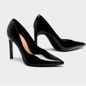 Zara black patent heels